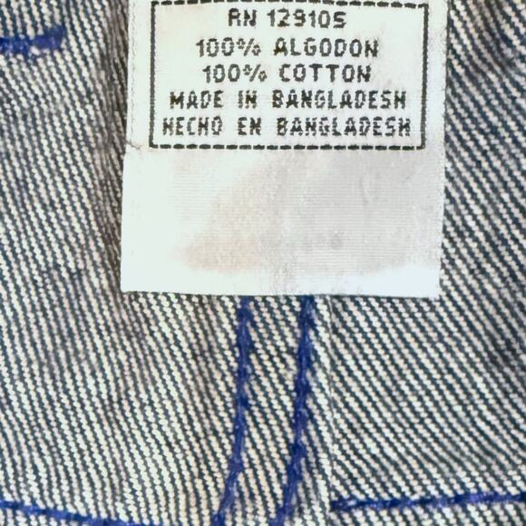 Sakima A Jeans Mens Blue Dark Wash Wide Leg Straight Size 40/30 ALTERED - Picture 5 of 6